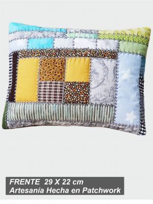 Funda de Cojín Exclusiva – 29X22 cm. – Hecha en Patchwork y Quilting JU502-0005