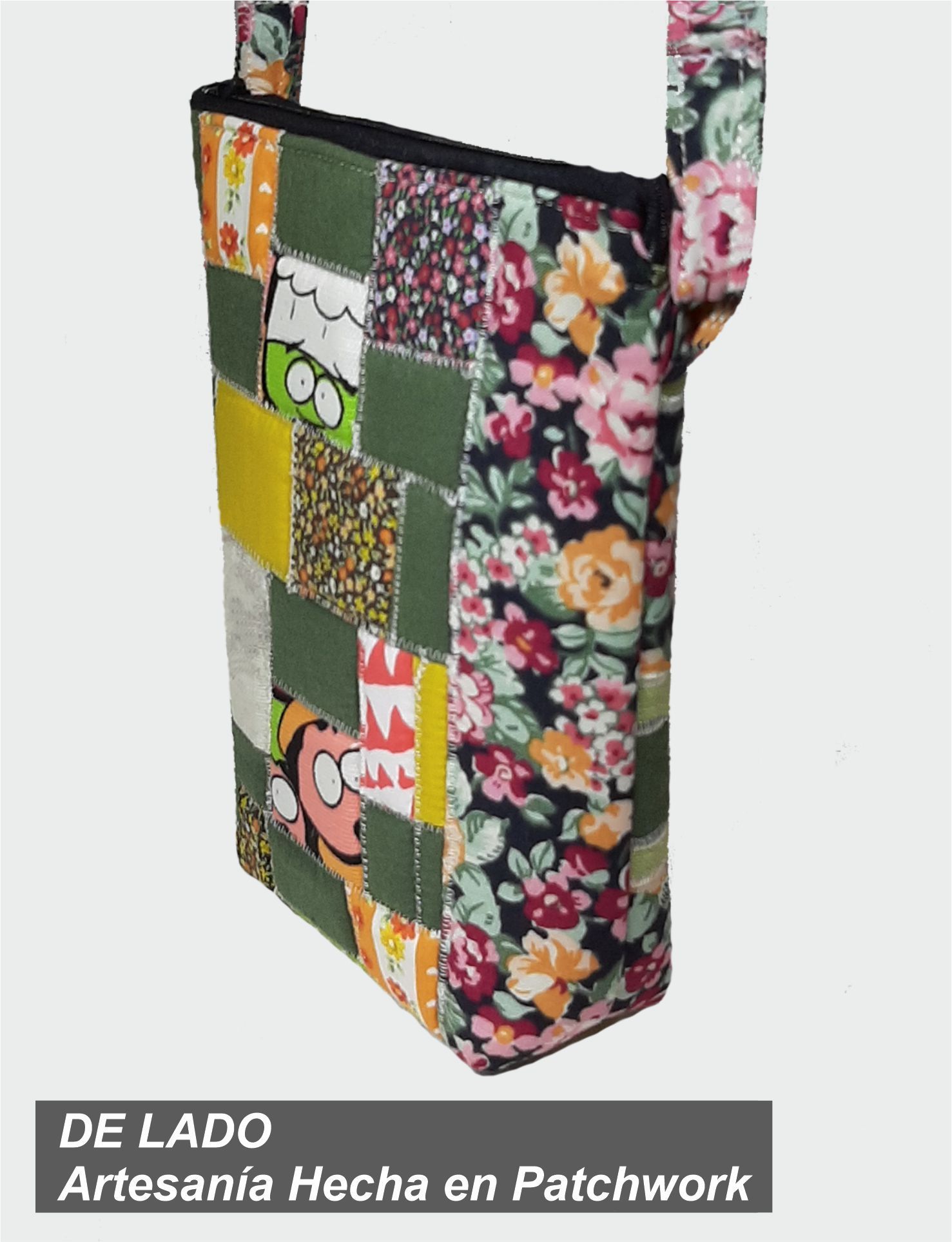 6 DE LADO JBE-03-0009 BOLSO EN PATCHWORK 11 X 6 X 20 cm