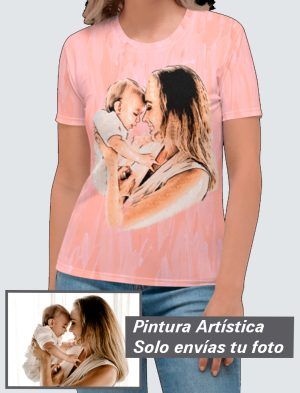 Camiseta Mujer – Personalizada con Pintura Artística 360º  PC001-001A001