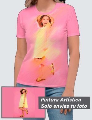 Camiseta Mujer – Personalizada con Pintura Artística 360º  PC001-001A004