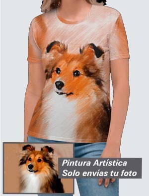 Camiseta Mujer – Personalizada con Pintura Artística 360º  PC001-001A007