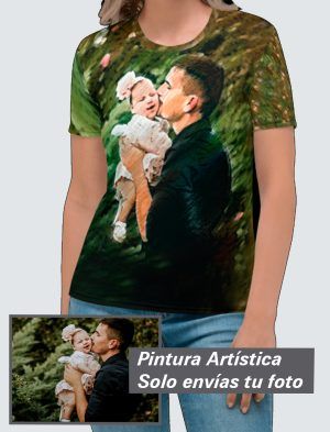 Camiseta Mujer – Personalizada con Pintura Artística 360º  PC001-001A012