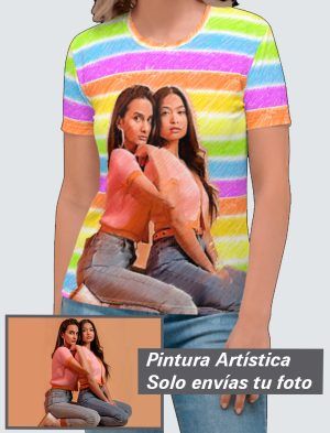 Camiseta Mujer – Personalizada con Pintura Artística 360º  PC001-001A022