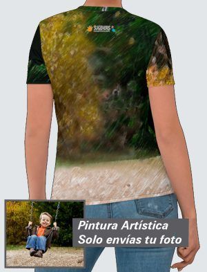 Camiseta Mujer – Personalizada con Pintura Artística 360º  PC001-001A024
