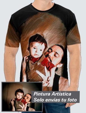 Camiseta Hombre – Personalizada con Pintura Artística 360º  PC001-002A015