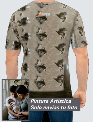 Camiseta Hombre – Personalizada con Pintura Artística 360º  PC001-002A023