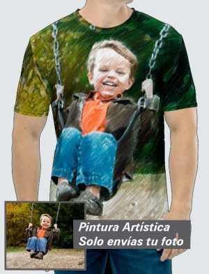 Camiseta Hombre – Personalizada con Pintura Artística 360º  PC001-002A024