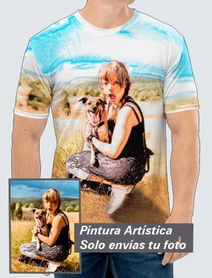 Camiseta Hombre – Personalizada con Pintura Artística 360º PC001-002A025