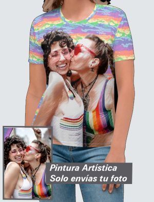 Camiseta Mujer – Personalizada con Pintura Artística 360º  PC001-001A009