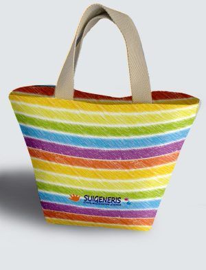 Bolso Personalizado con pintura artística de tu imagen a 360º, 36 X 27 X 14 cm. en tejido cordurè de excelente calidad. PC503-1001A022-001